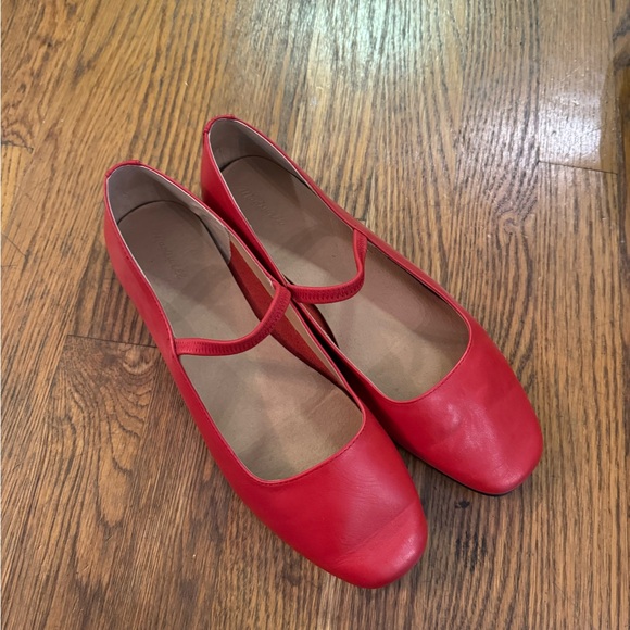 Madewell Red Mary Jane Flats - Picture 3 of 3